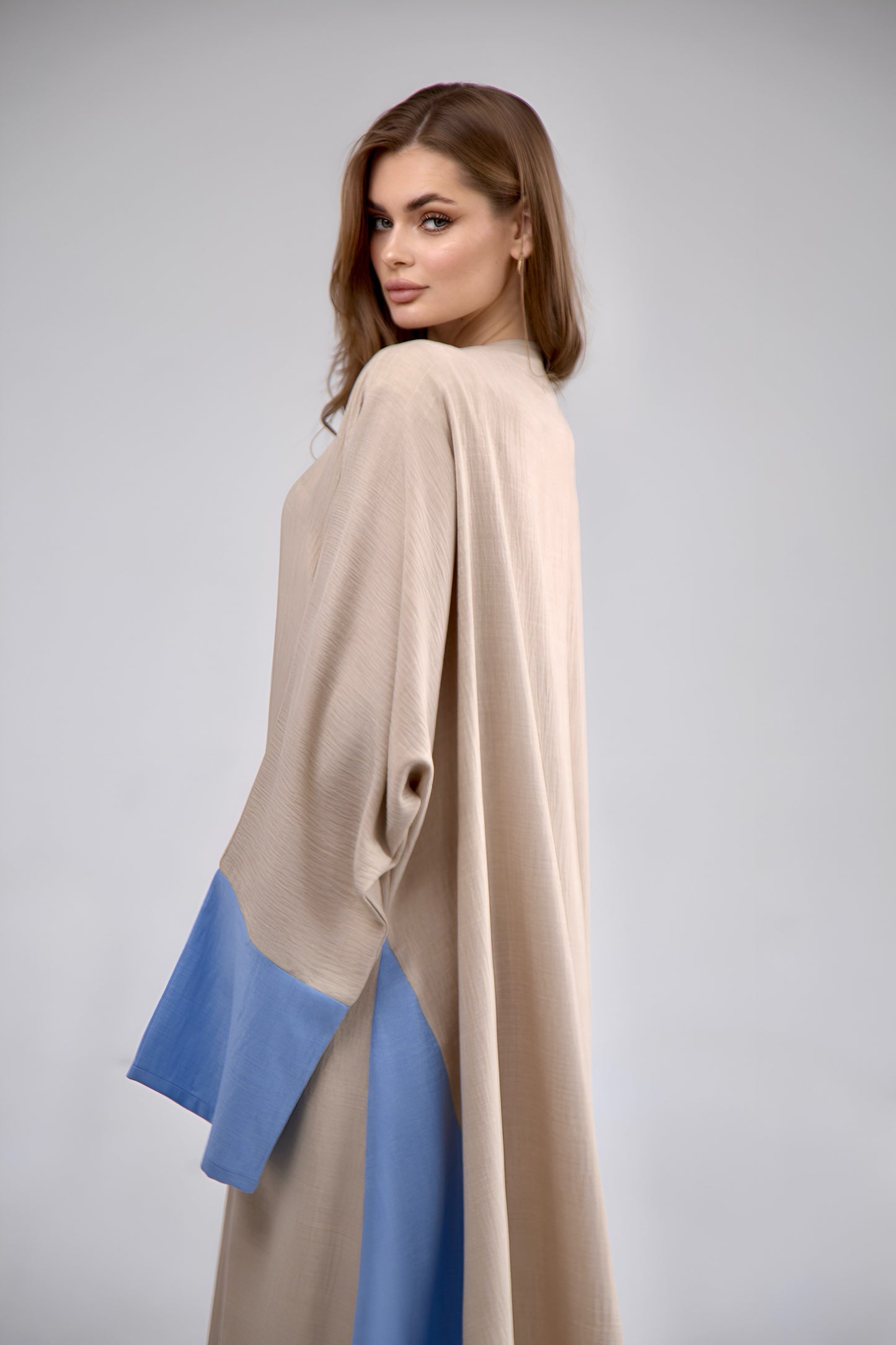 Classic Kimono - Beige/Blue