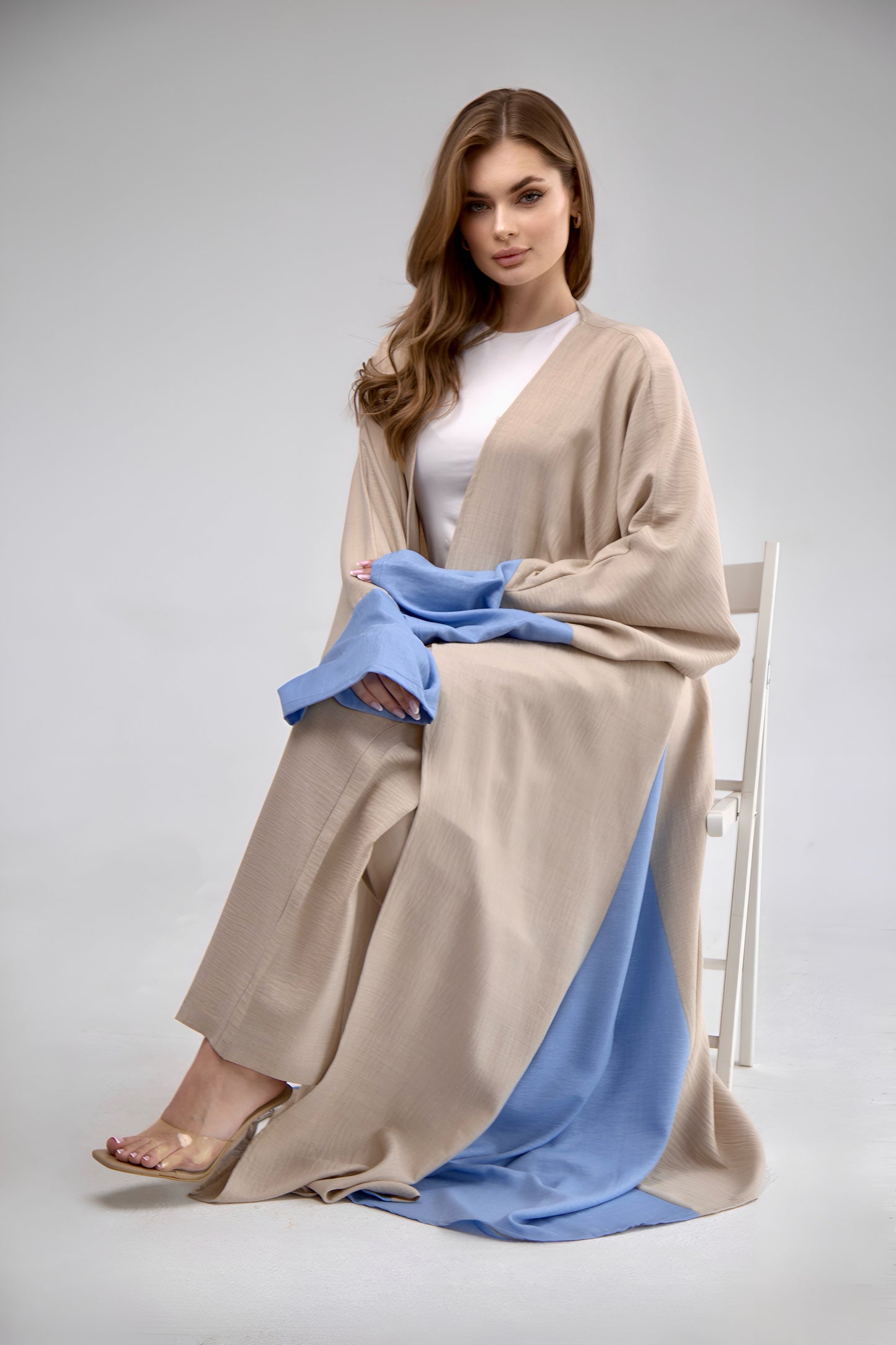 Classic Kimono - Beige/Blue