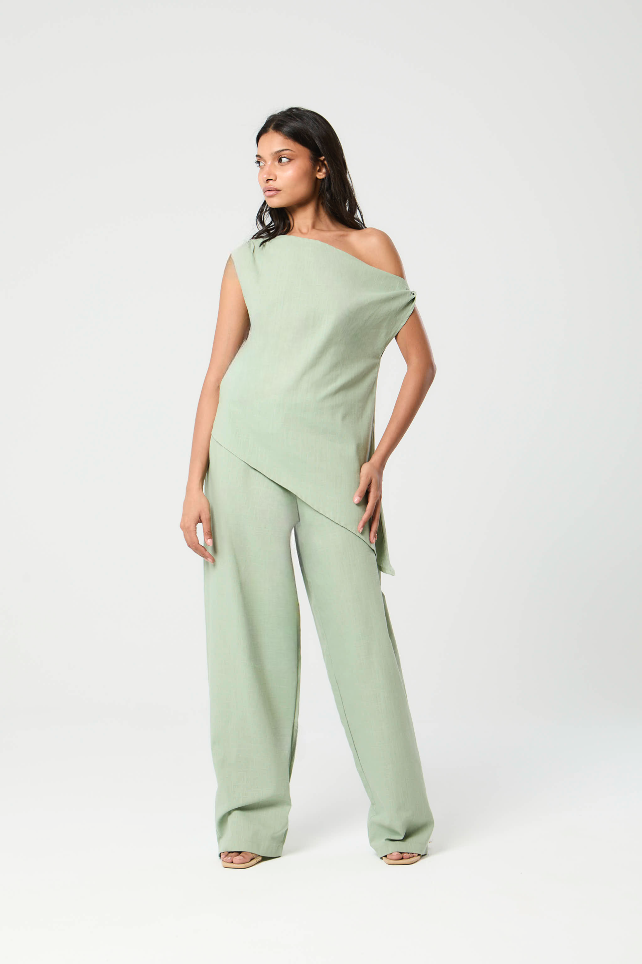 Serene Linen Set - Sage