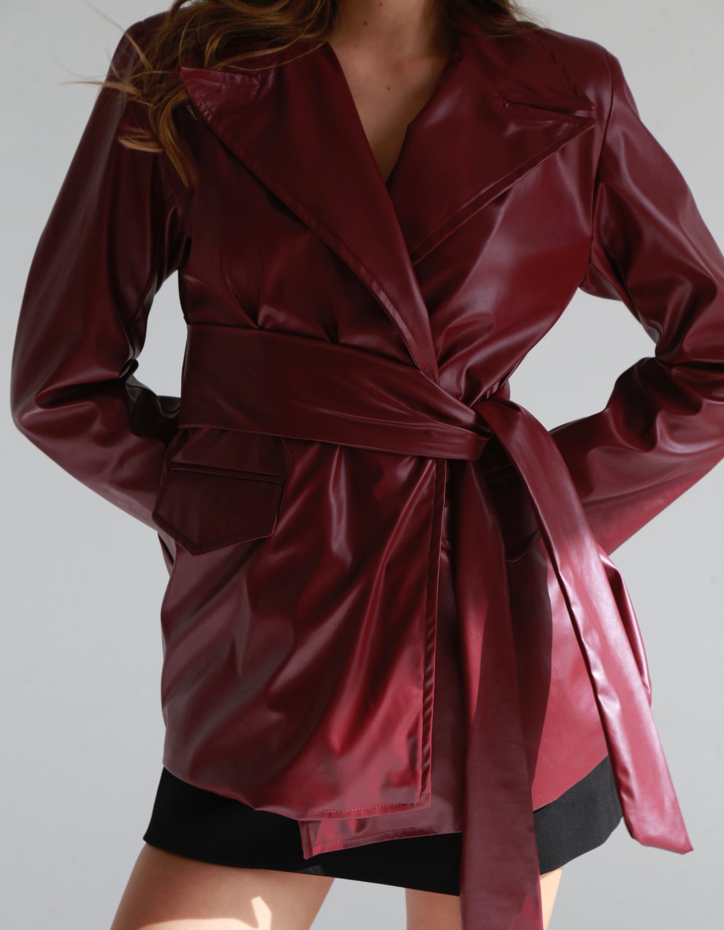 Falling In Love Jacket - Burgundy