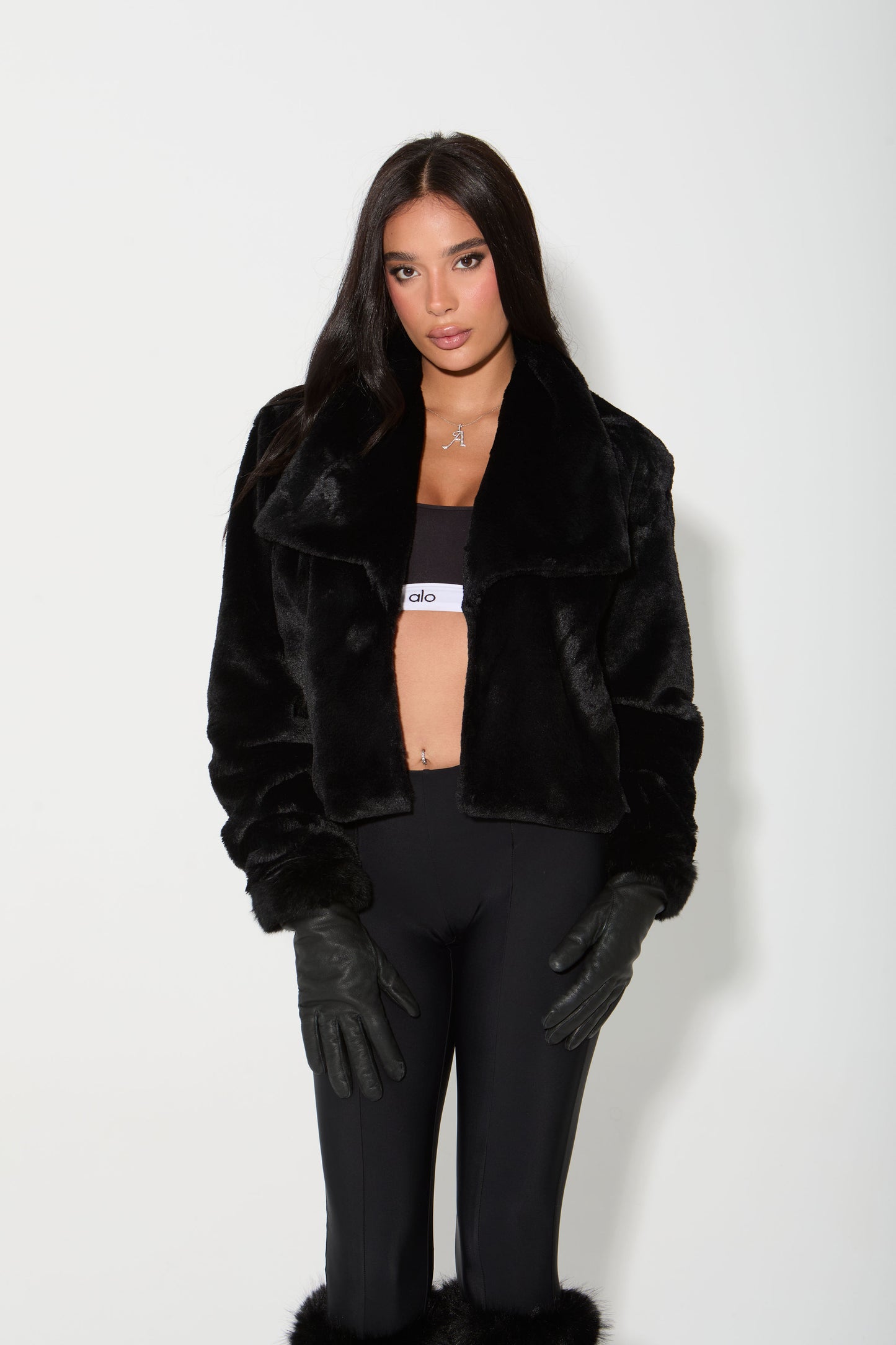 Icon Fur Jacket - Black