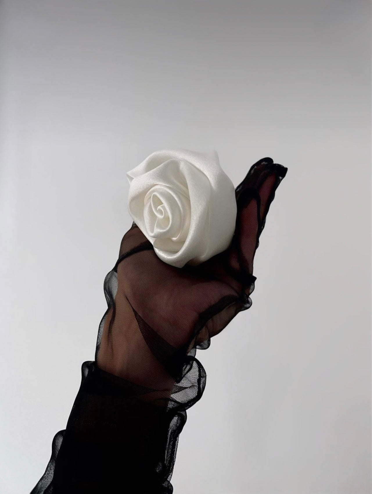 Rose Brooch - White