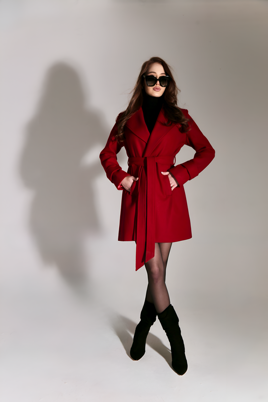 Classic Couture Coat - Red