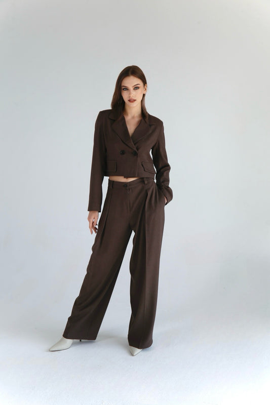 Runway Rebel Suit - Coffee