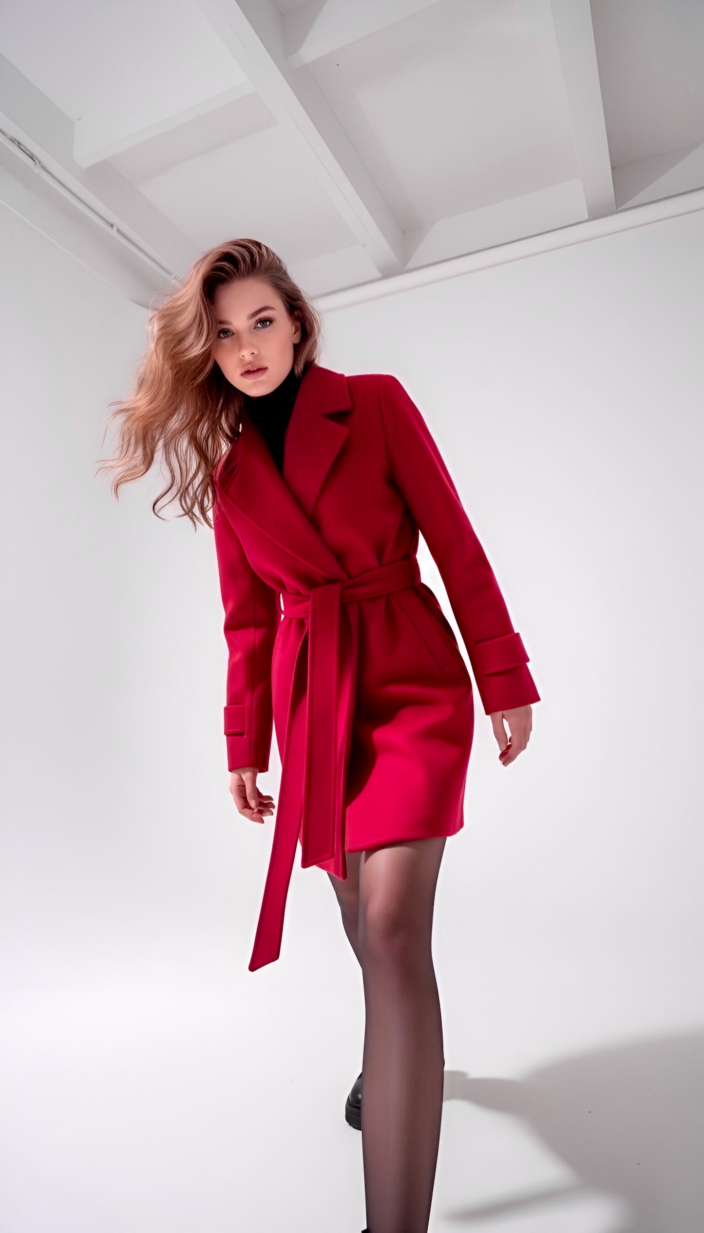 Classic Couture Coat - Red