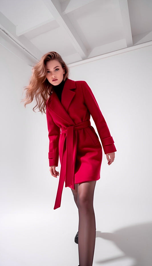 Classic Couture Coat - Red