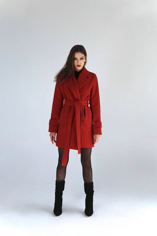 Classic Couture Coat - Red