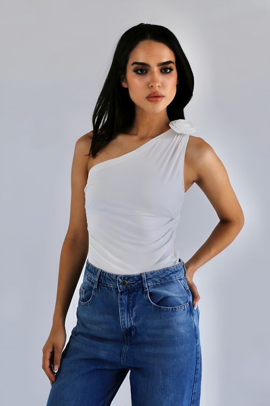 Fleur Top - White